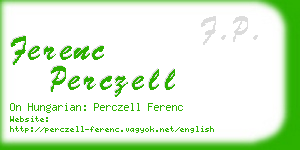 ferenc perczell business card